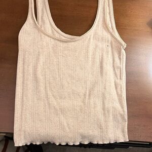American Eagle Outfitters Cream Tank Top